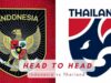 Head to head Indonesia vs Thailand