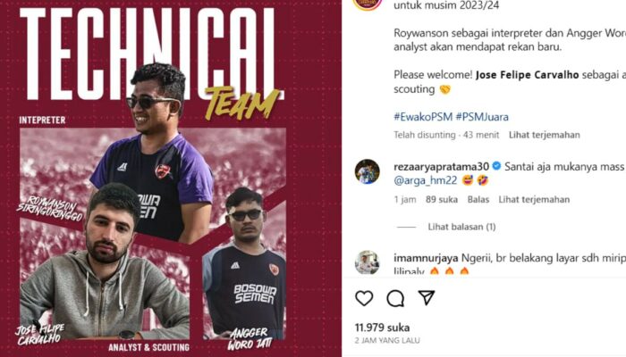 Tambah Personil Baru Untuk Tim Teknis, PSM Makassar Makin Profesional