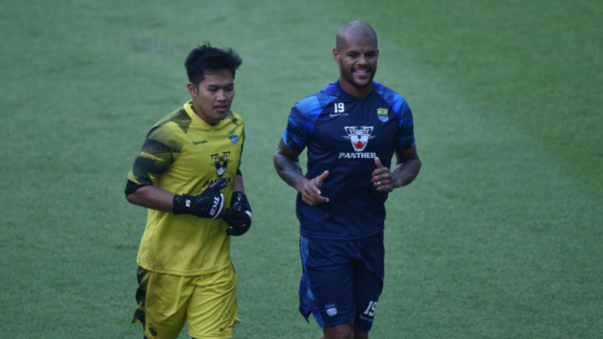 David da Silva kembali berlatih bersama pemain anyar Persib Bandung