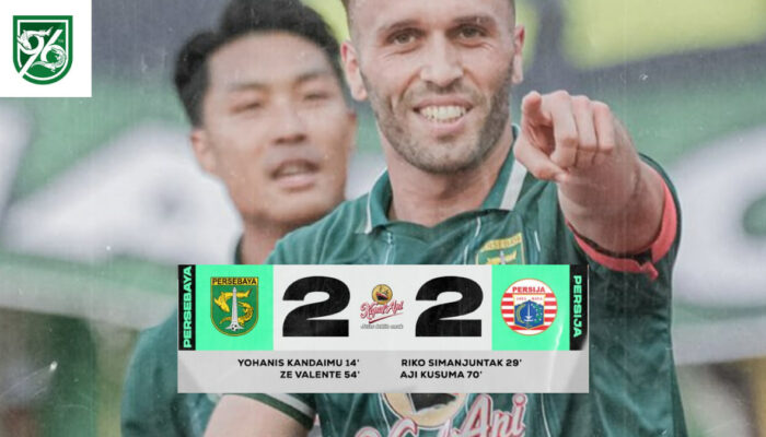 Persebaya Surabaya dan Persija Jakarta Saling Berbagi Gol dalam Pertandingan Puncak Hari Jadi ke-96 Persebaya