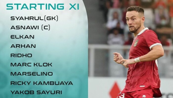 Starting Lineup Timnas Indonesia vs Palestina: Rafael Struick Debut