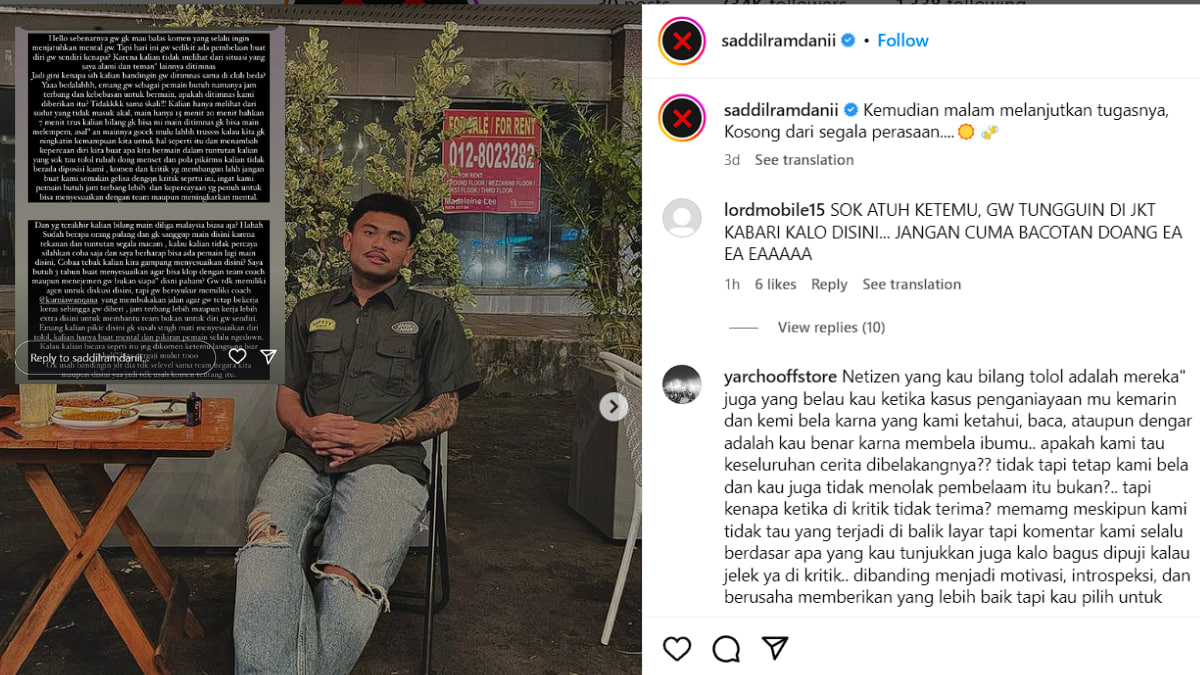 Saddil Ramdani Semprot Netizen