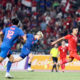 Timnas Indonesia ketika bertanding melawan Thailand.
