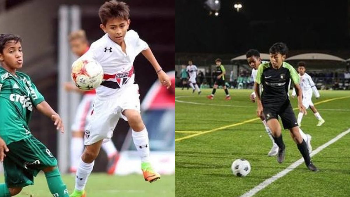 Welber Jardim (Academy Sao Paulo) dan Mahesa Ekayanto (Academy FC Dordrecht).