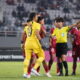 Momen Fani penjaga gawang Timnas Indonesia Putri dikartu merah sejak menit 4