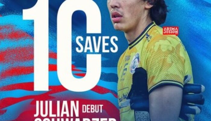 Debut Perdana Julian Schwarzer Bersama Arema FC Langsung Sandang Man of The Match