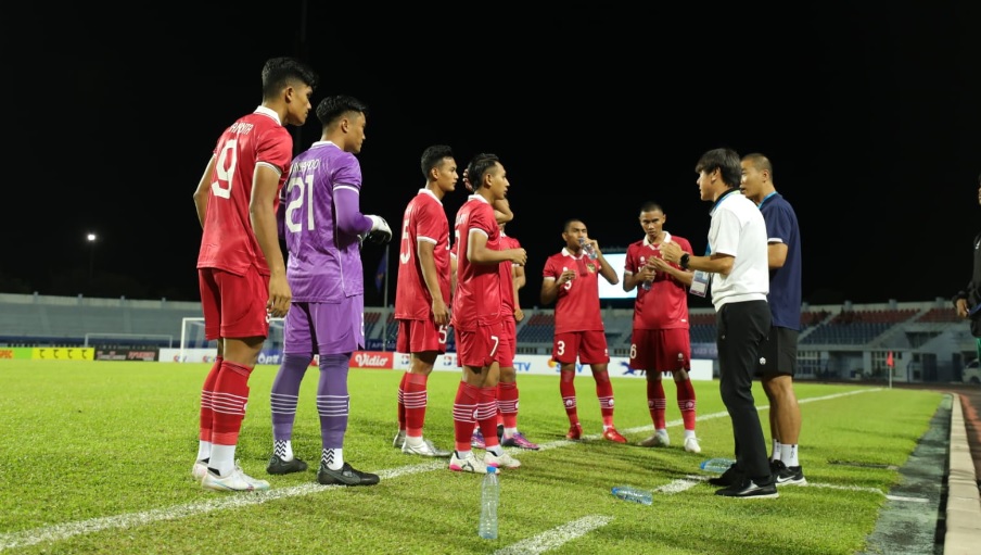Indonesia vs Thailand di ajang semifinal Piala AFF U-23 2023 (PSSI)