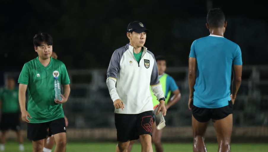 Shin Tae Yong saat melatih Timnas Indonesia di Piala AFF 2023 (PSSI)