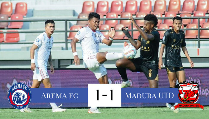 Hasil Arema FC vs Madura United Berakhir Imbang: Sape Kerrab Gagal Rebut Puncak Klasmen Sementara Liga 1 Paruh Musim