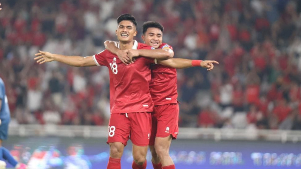 Selebrasi Ramadhan Sananta di Kualifikasi Piala Dunia 2026 saat Timnas Indonesia vs Brunei dapat pujian dari Jokowi (dok. PSSI)