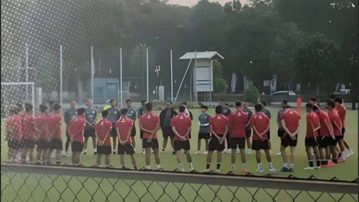 Timnas Indonesia full tim saat latihan perdana jelang laga lawan Brunei (dok. PSSI)