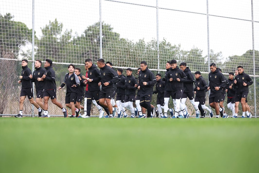 Timnas Indonesia latihan perdana di Turki jelang Piala Asia 2023.