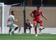 Timnas Indonesia melawan Iran di laga uji coba jelang Piala Asia 2023.