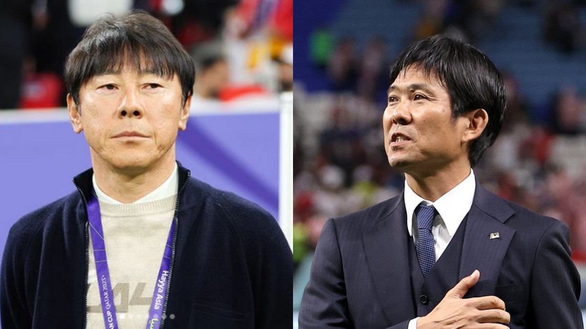 Shin Tae-yong berharap Jepang kalah dari Korea Selatan, meski Hajime Moriyasu puji Timnas Indonesia.